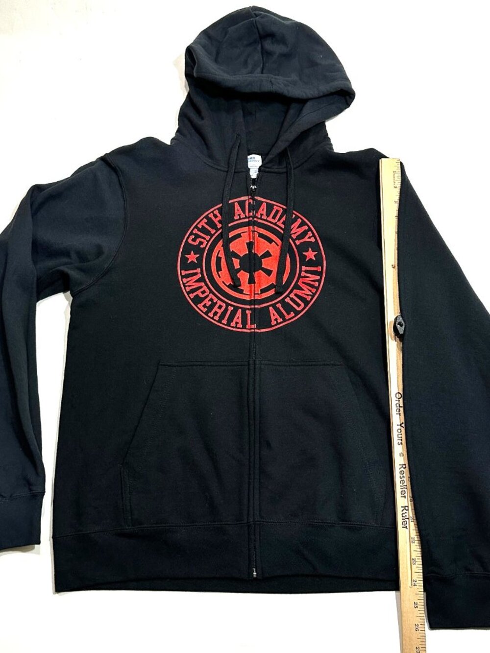 Star Wars Sith Academy Imperial Alumni Zip Hoodie Black Mens Medium Full Zip - Picture 14 of 16